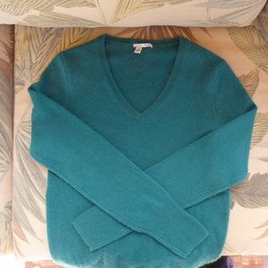 Halogen 100% cashmere green sweater XS petite